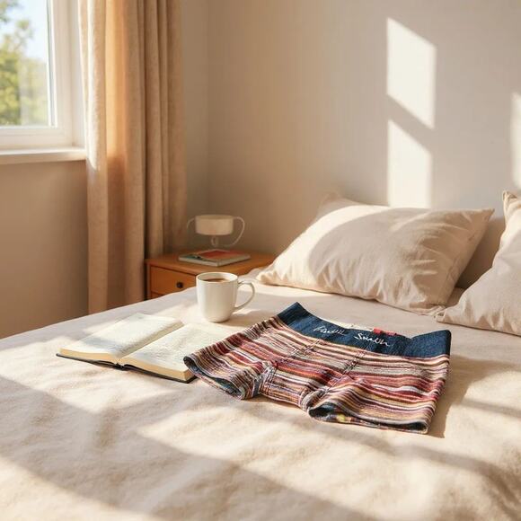 Paul Smith Boxer Briefs Single Pack Long Trunk Orange Red Mens Large NEW - Picture 1 of 3